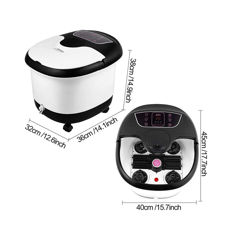 MM-18C Pijat Mandi Spa Kaki Otomatis Dengan 8pcs Rol Pijat Dan Batu Apung